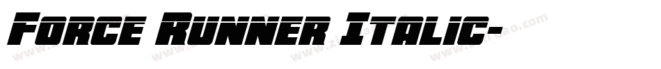 Force Runner Italic字体转换